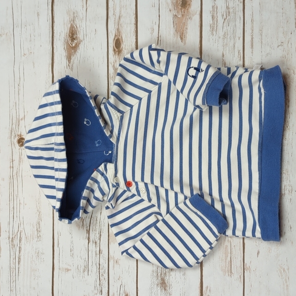 Rosie Pope Blue/White Striped Pullover 18M - Picture 1 of 7